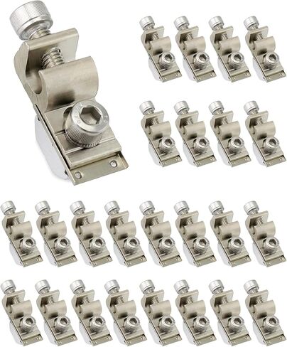 QWORK WEEB Grounding Tab 6.7, 25 Pcs Copper Conductor Buried Connectors for Photovoltaic Roof Bracket and Ground Bracket Aluminum Rail, Grounding Clip, WEEB-Ground Lug in Saudi Arabia