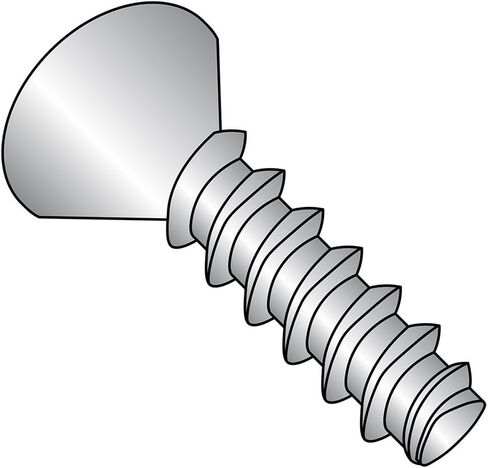 Small Parts 0812LPF188 18-8 Stainless Steel Thread Rolling Screw for Plastic, Passivated Finish, 82 Degree Flat Head, Phillips Drive, #8-16 Thread Size, 3/4" Length (Pack of 25) in Saudi Arabia
