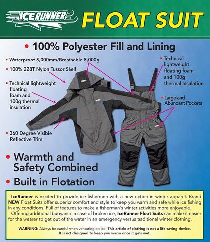 IRJACKETFGREY3XL سترة IceRunner Float رمادي/أزرق - 3XL in Kuwait