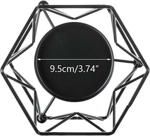 Nuptio Glass Vases for Flowers with Geometric Metal Rack Stand, Gold Candle Holders for Pillar Candles, 6.69in Tall Hurricane Candle Holder Centerpiece for Home Office Living Room Wedding Decor in Saudi Arabia