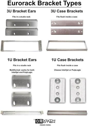 1U Eurorack Case Brackets - Intellijel Format (84HP Rails, Threaded Nut Strips) in Saudi Arabia