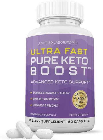 (3 Pack) Ultra Fast Pure Keto Boost Pills 1275MG New & Improved Formula Contains Apple Cider Vinegar Extra Virgin Olive Oil Powder Green Tea Leaf 180 Capsules in Kuwait