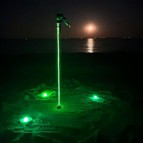 Glo-Pin Light Up Golf Flagstick Glow Golf Kit Game with Glow in the Dark LED Golf Balls (Blue) in Saudi Arabia