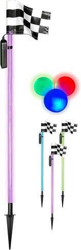 Glo-Pin Light Up Golf Flagstick Glow Golf Kit Game with Glow in the Dark LED Golf Balls (Blue) in Saudi Arabia