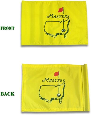 علم الجولف القياسي من Augusta National Golf Flag، مزدوج الجانب مع أنبوب عادي، 20 بوصة طول × 13 بوصة ارتفاع، أعلام دبوس جولف نايلون 420D متينة لملعب الجولف، هدايا عيد الأب لزوج الأب in Kuwait