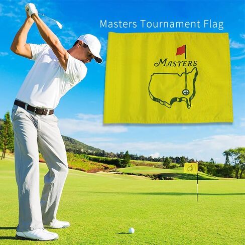 علم الجولف القياسي من Augusta National Golf Flag، مزدوج الجانب مع أنبوب عادي، 20 بوصة طول × 13 بوصة ارتفاع، أعلام دبوس جولف نايلون 420D متينة لملعب الجولف، هدايا عيد الأب لزوج الأب in Kuwait