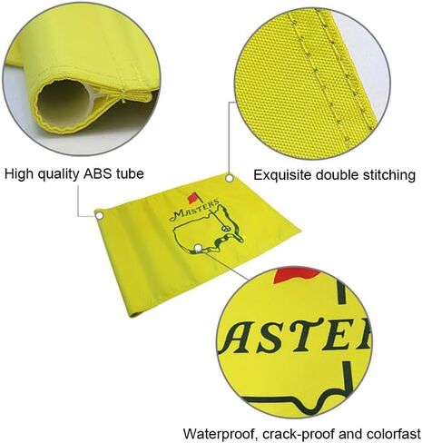 علم الجولف القياسي من Augusta National Golf Flag، مزدوج الجانب مع أنبوب عادي، 20 بوصة طول × 13 بوصة ارتفاع، أعلام دبوس جولف نايلون 420D متينة لملعب الجولف، هدايا عيد الأب لزوج الأب in Kuwait