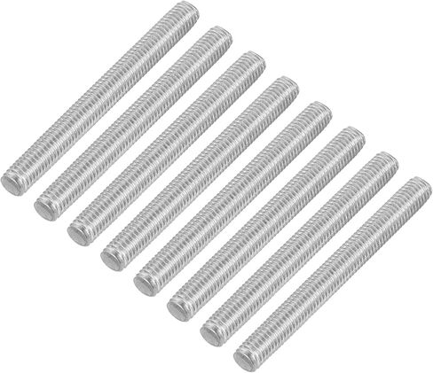uxcell 8Pcs Fully Threaded Rod, M4 x 65mm 304 Stainless Steel Right Hand Thread Bar Studs M4-0.7 Thread Pitch for Furniture Machinery Assembly in Saudi Arabia