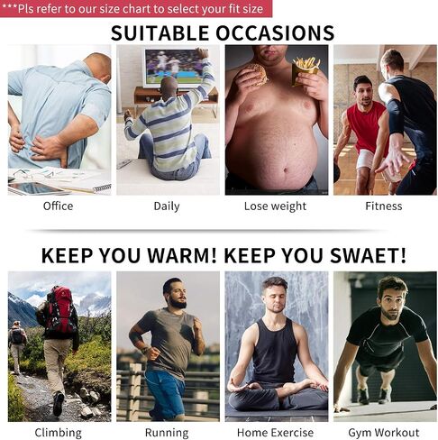 MISS MOLY Men's Sauna Waist Trainer Vest Sweat Vest with Trimmer Belt Workout Tank Top Body Shaper in Saudi Arabia