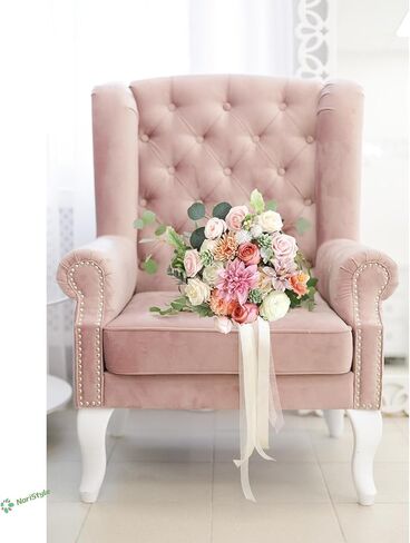 Artificial Flowers White Champagne Rose for Wedding Home Indoor Decorations, Fake Rose Combo Box with Stems for DIY Party Table Centerpiece Bridal Bouquet Decor in Saudi Arabia