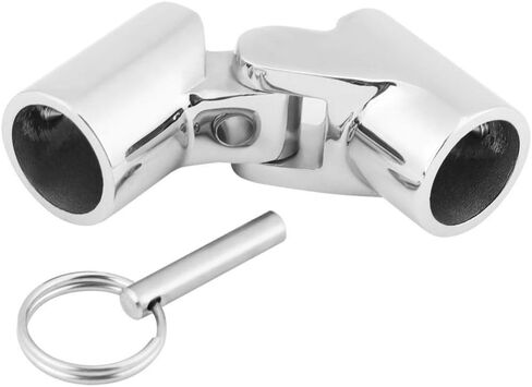 Aramox Marine Tube Connector, Marine Stainless Steel Folding Swivel Coupling Tube Pipe Connector Boat Hardware Fitting (22mm) in Saudi Arabia