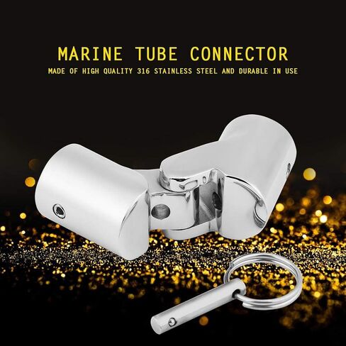 Aramox Marine Tube Connector, Marine Stainless Steel Folding Swivel Coupling Tube Pipe Connector Boat Hardware Fitting (22mm) in Saudi Arabia