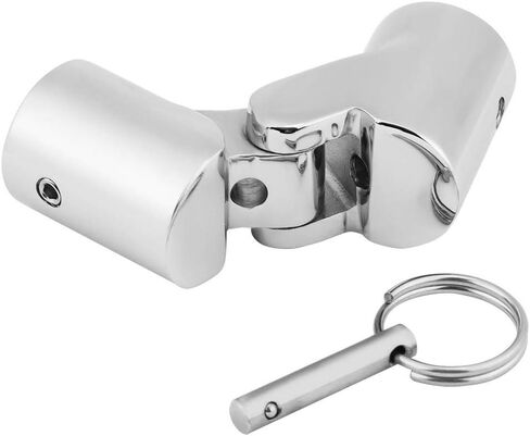 Aramox Marine Tube Connector, Marine Stainless Steel Folding Swivel Coupling Tube Pipe Connector Boat Hardware Fitting (22mm) in Saudi Arabia