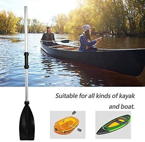 Kayak Paddle,kids Kayak with Paddle,Boat Kayak Paddle, 2Pcs Aluminium Alloy Detachable Kayak Paddle Boat Oars Accessories in Saudi Arabia