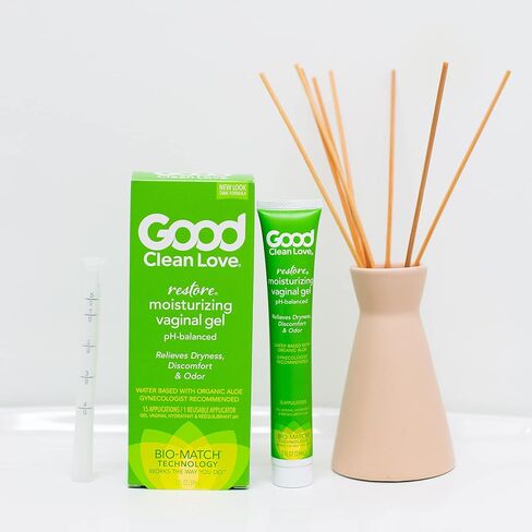 Good Clean Love Restore Moisturizing Vaginal Gel, pH-Balanced, Water-Based with Aloe Vera & Lactic Acid, Reduces Dryness, Discomfort & Odor for Women, 2 Oz (2-Pack) in Saudi Arabia