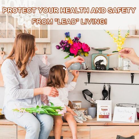 Lead Test Kit for Dishes, 10 Pcs Rapid Lead Test Swabs, Dip in Water Lead Testing Kit, Lead Paint Test Kit Home Use for All Surfaces, Results in 30 Seconds in Kuwait