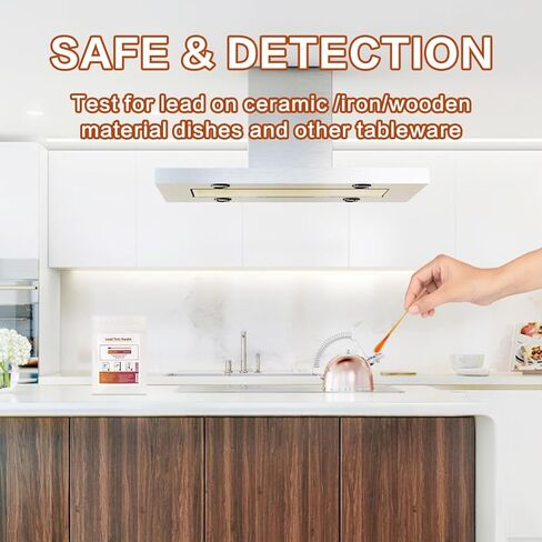 Lead Test Kit for Dishes, 10 Pcs Rapid Lead Test Swabs, Dip in Water Lead Testing Kit, Lead Paint Test Kit Home Use for All Surfaces, Results in 30 Seconds in Kuwait