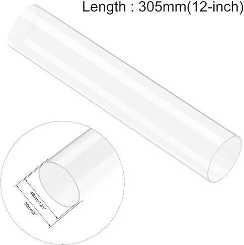 Acrylic Pipe Clear Rigid Round Tube for DIY Crafts Lamps Aquarium Fish Tank Architectural Lighting Models Plumbing Hollow Round Bar Rod 36mm ID 40mm OD 305mm Length 1pcs in Saudi Arabia