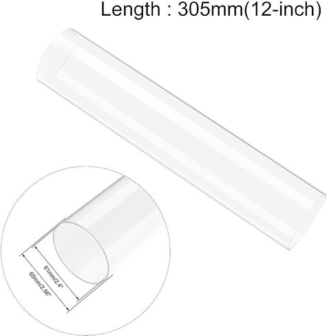 Acrylic Pipe Clear Rigid Round Tube for DIY Crafts Lamps Aquarium Fish Tank Architectural Lighting Models Plumbing Hollow Round Bar Rod 36mm ID 40mm OD 305mm Length 1pcs in Saudi Arabia