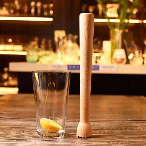 Wooden Muddler for Cocktails 10 Inch, Home and Bar Muddler for Mojitos, Fruit Drinks, Sturdy Wood, Professional Bar Tool in Saudi Arabia