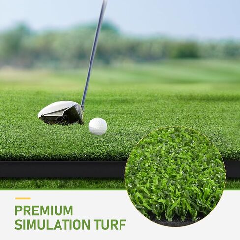Nisorpa Golf Hitting Mats, 5x4.75ft Golf Training Mat for Indoor & Outdoor Chipping Swing Driving 22mm Thickened Artificial Turf Golf Training Aid with 10 Golf Balls 9 Golf Tees 4 Alignment Sticks in Saudi Arabia