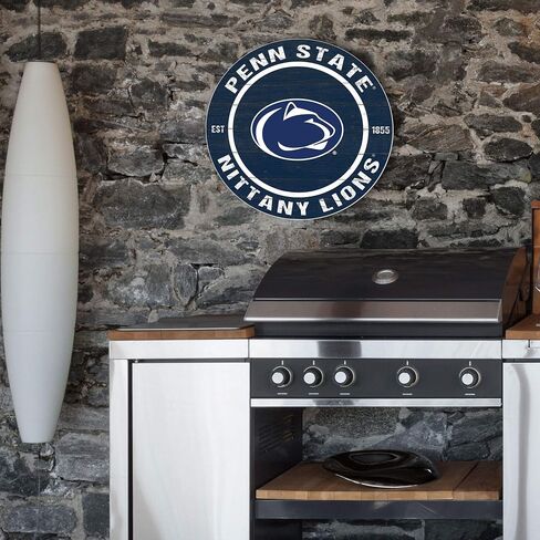لافتة دائرية خارجية من Penn State Nittany Lions مقاس 20 بوصة × 20 بوصة، لون الفريق in Saudi Arabia