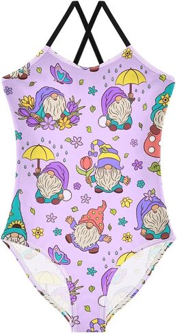 Girls One Piece Swimsuit Bathing Suit Beachwear 3-10T in Kuwait