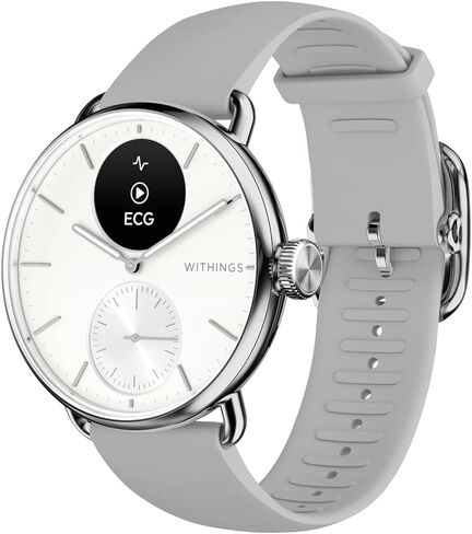Withings ScanWatch 2 - Hybrid Smart Watch, Heart Rate Monitoring, Fitness Tracker, Cycle Tracker, Sleep Monitoring, GPS Tracker, 30-Day Battery Life, Android & Apple Compatible, HSA/FSA in Saudi Arabia