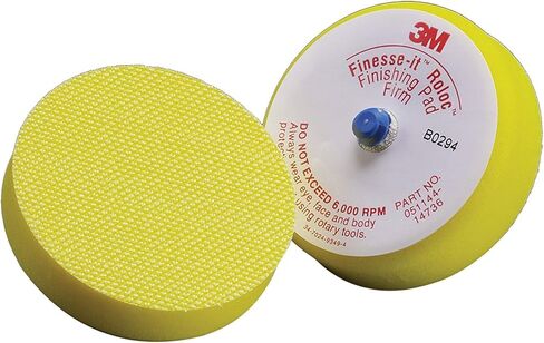 3M Finesse-It Roloc Finishing Disc Pad - Firm Pad for Random Orbital Sander - For Use With Buffing Pads - 3' - 14736U in Saudi Arabia