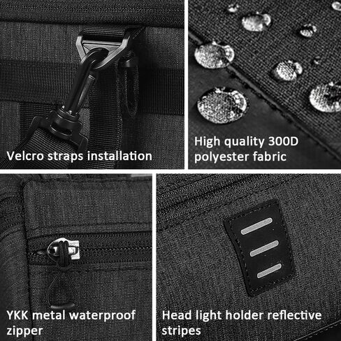 حقيبة مقود الدراجة WOTOW، حقيبة أمامية لسلة دراجة مقاومة للماء مع حامل هاتف بشاشة تعمل باللمس، حقيبة تخزين 3 لتر للدراجات الجبلية على الطرق الجبلية in Kuwait