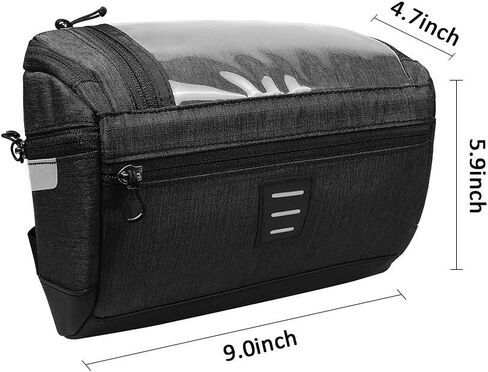 حقيبة مقود الدراجة WOTOW، حقيبة أمامية لسلة دراجة مقاومة للماء مع حامل هاتف بشاشة تعمل باللمس، حقيبة تخزين 3 لتر للدراجات الجبلية على الطرق الجبلية in Kuwait