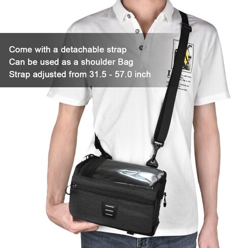 حقيبة مقود الدراجة WOTOW، حقيبة أمامية لسلة دراجة مقاومة للماء مع حامل هاتف بشاشة تعمل باللمس، حقيبة تخزين 3 لتر للدراجات الجبلية على الطرق الجبلية in Kuwait