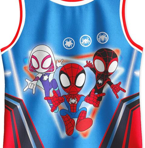 Boys Cartoon Basketball Jerseys Classic Mesh Sleeveless Shirt for Kids Training Athletic 4-12 Years in Saudi Arabia