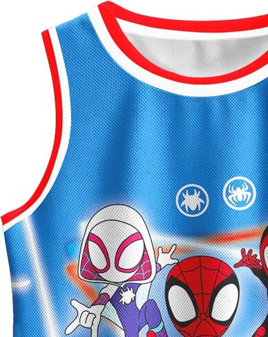 Boys Cartoon Basketball Jerseys Classic Mesh Sleeveless Shirt for Kids Training Athletic 4-12 Years in Saudi Arabia