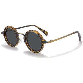 Technigadgets Dante Steampunk Vintage Round Polarized Sunglasses for Men Metal Frame Shades UV Protection