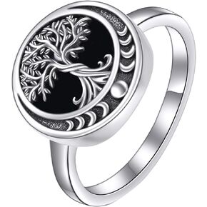 ONEFINITY Tree of Life Rings Sterling Silver Celtic Knot Tree of Life Rings Family Tree Jewelry Gifts for Women