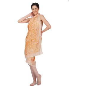 100% Cotton Hand block Sarong Beach Pareo -Your Perfect Summer Cover up Swimwear Companion Wrap Skirt In Summer