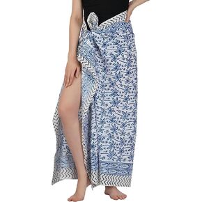 تنورة ملفوفة من القطن بنسبة 100% من Sarong Beach Pareo - تنورة ملفوفة مثالية للصيف لتغطية ملابس السباحة في الصيف in Saudi Arabia