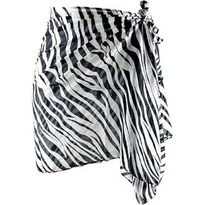 Women's Short Sarong Wrap Skirt Chiffon Swimsuit Cover up Beach Pareo Wraps