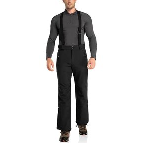 33,000ft Mens Snow Bibs Ski Pants Waterproof Insulated Snow Pants, Windproof Winter Snowboard Bib Overalls