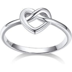 Bestyle 925 Sterling Silver Ring for Women, Minimalist Claddagh Ring Celtic Knot Ring for Women, Irish Promise Wedding Band, Gold/Rose Gold Vermeil Women Band Ring, Stackable, Gift for Her in Kuwait