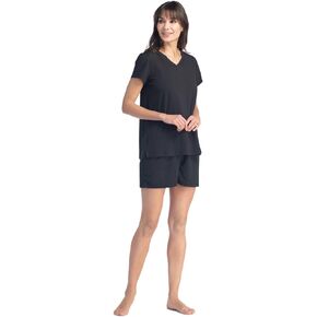 Fishers Finery Ecofabric Pajamas; Shorts and Tee Set; Comfort Fit