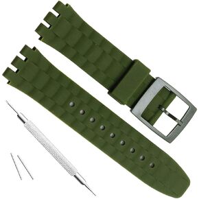 21mm Replacement Waterproof Silicone Rubber Watch Strap Watch Band