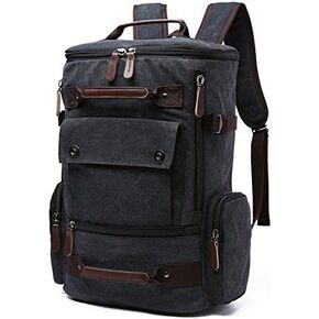 Vintage Canvas Backpack Casual Travel Rucksack 15.6inch Laptop Daypacks Hiking Camping Backpack