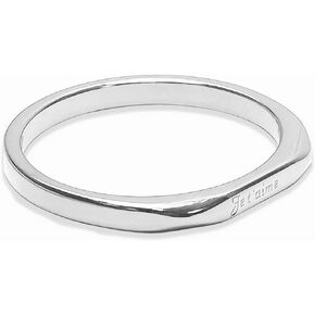 munone Love Statement Ring 14K Gold Plated 2mm Stackable Comfort Ring for Women Girls Valentine Gift Size 5-10