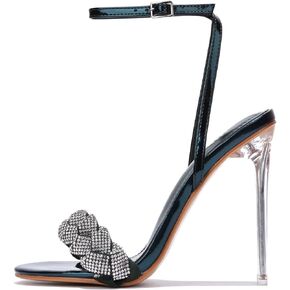 Cape Robbin Stormi Sexy Stiletto High Heels for Women, Round Open Toe Shoes Heels