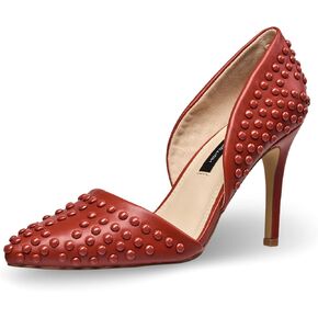 French Connection Forever Women's Pumps High Heels Pointy Closed Toe Slip-On Dress Shoes with Studs in Kuwait