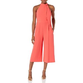 Vince Camuto womens Bow Neck Halter Cropped JumpsuitDress