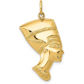 14k Yellow Gold Nefertiti Charm - 30.5mm