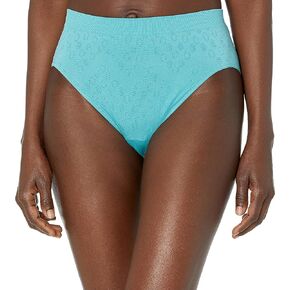 Bali Women’s Comfort Revolution Seamless Hi-Cut Panty, Microfiber Stretch Underwear, Full Coverage Panties